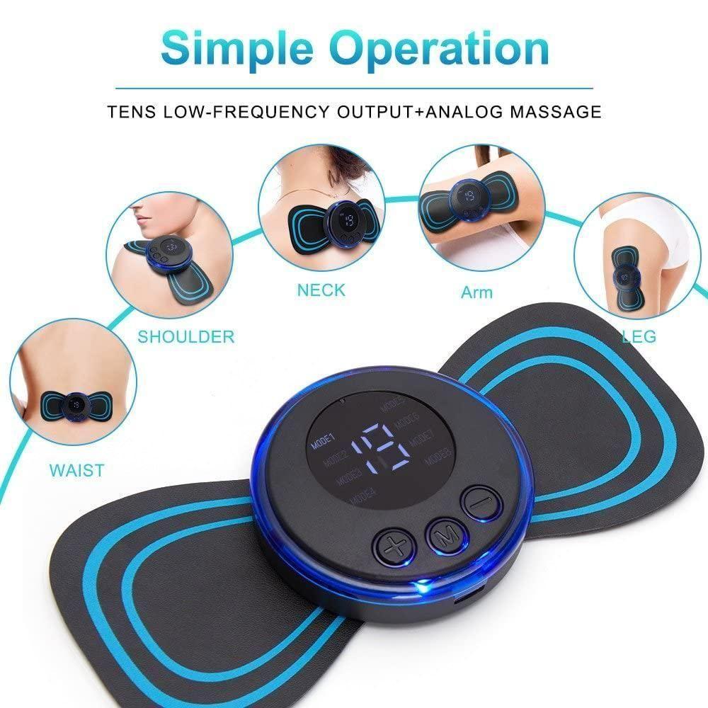 Mini Rechargeable Massager – 8 Modes, 19 Strengths | Pain Relief for Shoulder, Back, Legs & Arms by Spectroum